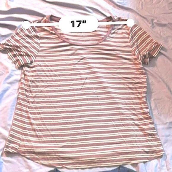 TWO dip Brand Short Sleeve tees, BIG SIZE SMALL (1 purple striped & 1 Blue) - Picture 4 of 16